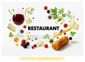 Banner „Restaurant” – 80×110 cm Personalizabil