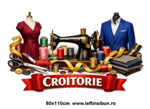 Banner Croitorie Personalizat 80×110 cm