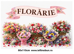 Banner "Florărie Personalizat" 80 × 110 cm