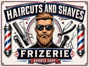 Banner Frizerie Barber Shop model 06