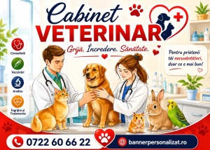 Banner Personalizat Cabinet Veterinar model 04