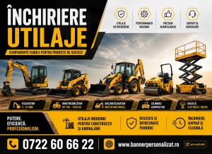 Banner Personalizat Închiriere Utilaje model 04