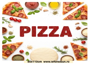 Banner "Pizzerie" personalizat, 80x110 cm