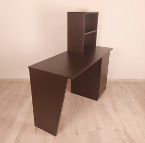 birou de lucru wenge cu rafturi si dulap 6028