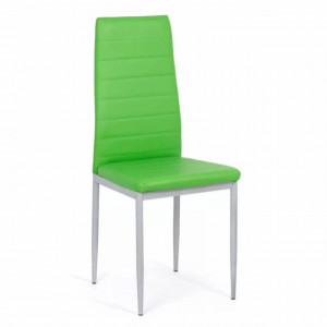 Scaun de bucatarie tapitat, piele eco, picioare  buc263 verde