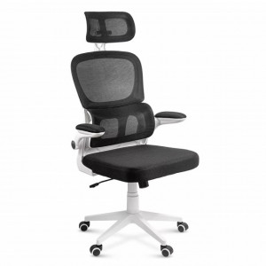 Scaun ergonomic cu suport lombar activ si tetiera reglabila Model Off432 negru
