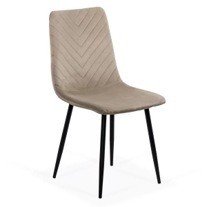 Scaun Living din catifea cu picioare negre BUC208 VERDE