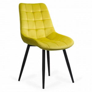 Scaun Living din catifea si cadru metalic, Buc206