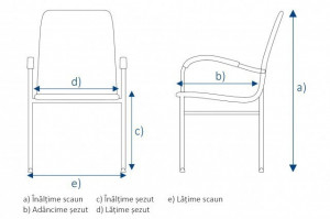 Scaun OVI pentru copii, cadru negru, lemn stratificat - Img 2