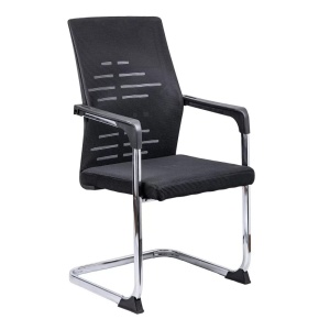 Scaun vizitator din mesh cu cadru tip sanie OFF 807 negru