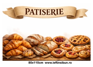 Banner Patiserie Personalizabil 80X110 cm