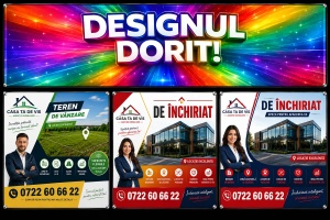 Banner Personalizat Agenție Imobiliară model 13