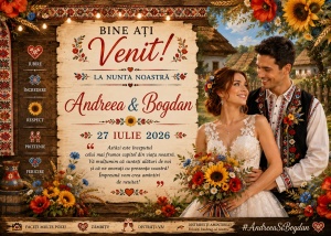 Banner Personalizat Nuntă model 01