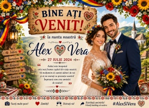 Banner Personalizat Nuntă model 09