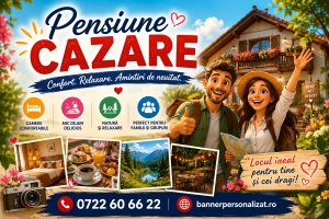 Banner Personalizat Pensiune Cazare model 08