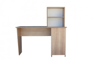 Birou de lucru cu rafturi si dulap, Stejar, Model 6048
