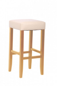 Scaun bar Flora bej cadru lemn