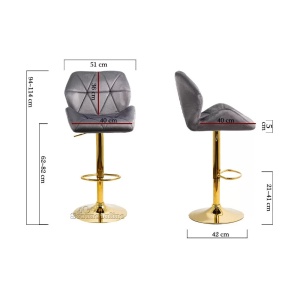 scaun de bar baza auriu abs148
