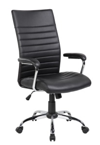 Scaun de birou directorial Davik, negru, 65x63x108-118 cm
