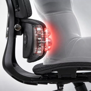 Scaun de birou ergonomic cu masaj lombar, încălzire, rabatare 135° și suport pentru picioare SYYT 9522 negru - Img 4