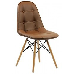 Scaun de bucatarie sezut scoica, picioare fag, piele eco, Verde Buc232