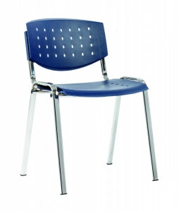 Scaun de conferință/vizitator cadru cromat model Taurus Plastic layer