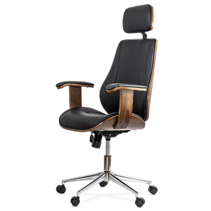 Scaun directorial din piele ecologica OFF1606 Negru