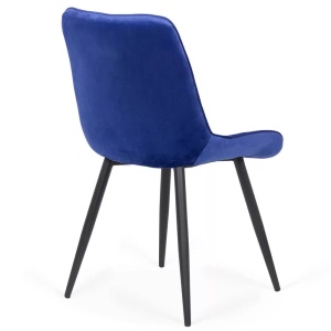 Scaun living din catifea si cadrul metalic