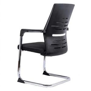 Scaun vizitator din mesh cu cadru tip sanie OFF 807 negru