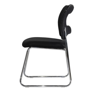 Scaun vizitatori negru din mesh cu cadru metalic, modern HRC 613F