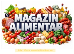 Banner „Magazin Alimentar” – personalizabil, 80×110 cm