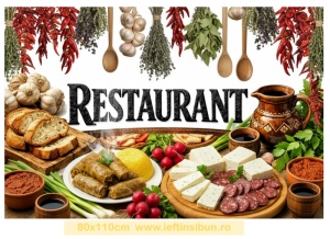 Banner „Restaurant” – 80×110 cm Personalizabil