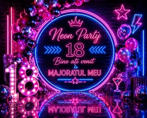 Banner Majorat Fată Model 12 Neon Party | ieftinsibun.