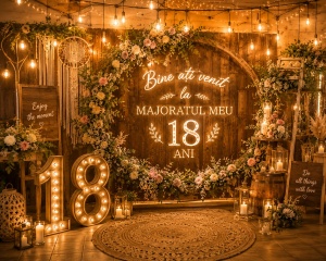 Banner Majorat Rustic Model 14 Boho Elegant | ieftinsibun.ro