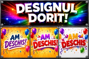 Banner Personalizat Am Deschis model 01