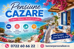 Banner Personalizat Pensiune Cazare model 05