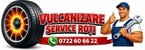 Banner Vulcanizare / Service Roți 110×250 cm – Personalizabil