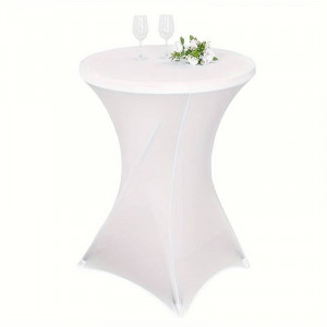 husa elastica masa cocktail, alba 80x110 cm