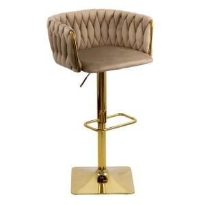 Scaun bar ABS 118P - Design Luxos, Tapițerie Premium, Stabilitate Maximă-BEJ