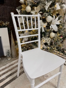 Scaun de evenimente Chiavari PP Virgina 100%, model KD009, alb - Img 2