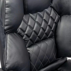 Scaun directorial cu suport picioare, OFF411  Negru