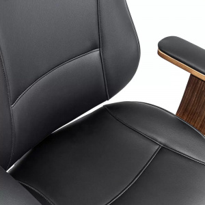 Scaun directorial din piele ecologica OFF1606 Negru