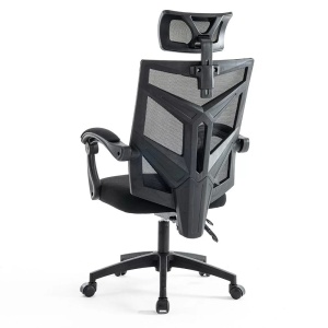 Scaun gaming negru din mesh, cu tetiera, ergonomic OFF 434