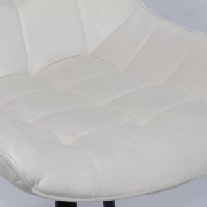 Scaun living din catifea si cadrul metalic BUC 206 CREM