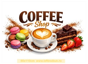 Banner „Coffee Shop” – 80×110 cm Personalizabil