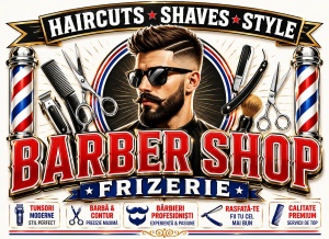 Banner Frizerie Barber Shop model 07