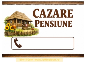 Banner "Pensiune-Cazare" Personalizabil 80X110 cm