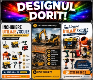Banner Personalizat Închiriere Utilaje model 05