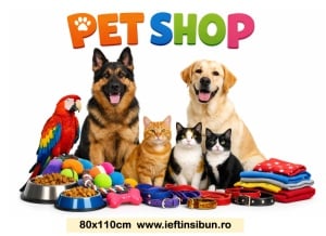 Banner Pet Shop Personalizabil 80X110 cm