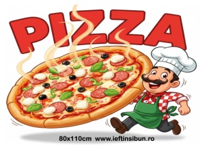 Banner "Pizzerie" personalizat, 80x110 cm
